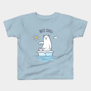 Polar Bear - Global Warming is not Cool! Kids T-Shirt